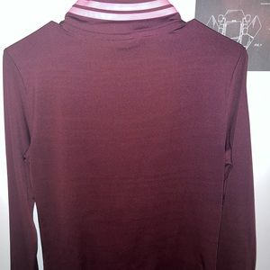 PINK vs long sleeve dri-fit material. Zip up